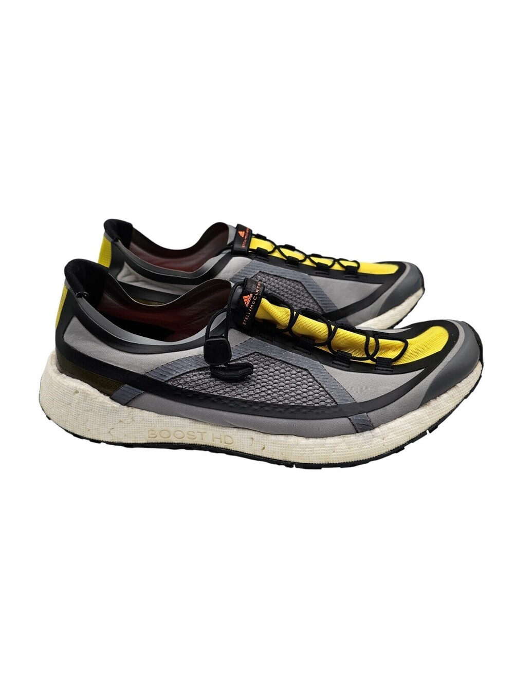 Adidas by Stella McCartney Womens Sz 8.5 Pulseboost HD running shoes Yellow Gray - Picture 4 of 7